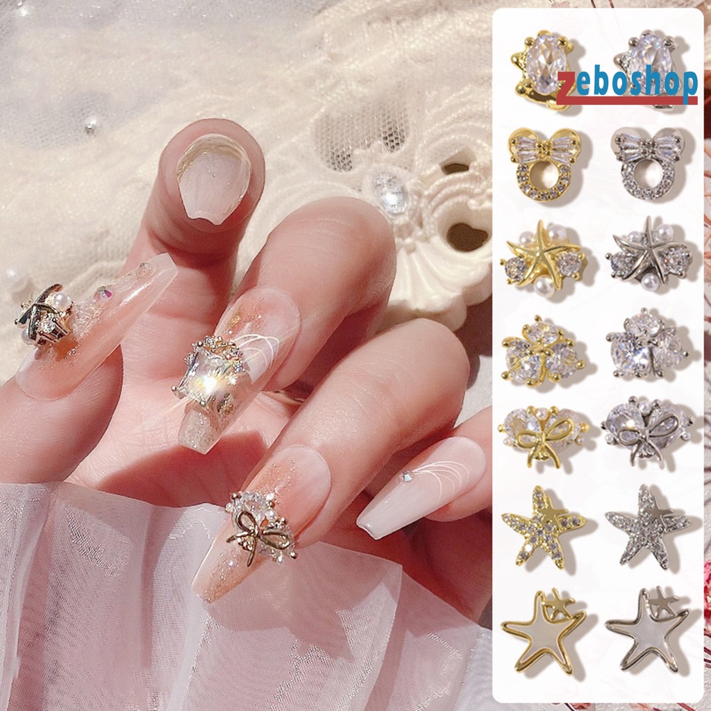 Phụ Kiện Đá Trang Trí Móng Tay Hình Sao Biển Siêu Nhẹ DIY