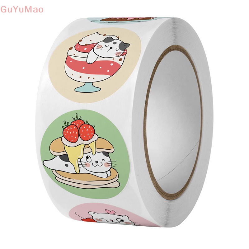 Bộ 500 Miếng Dán Hình Mèo Hoạt Hình Trang Trí Quà Tặng Cho Bé