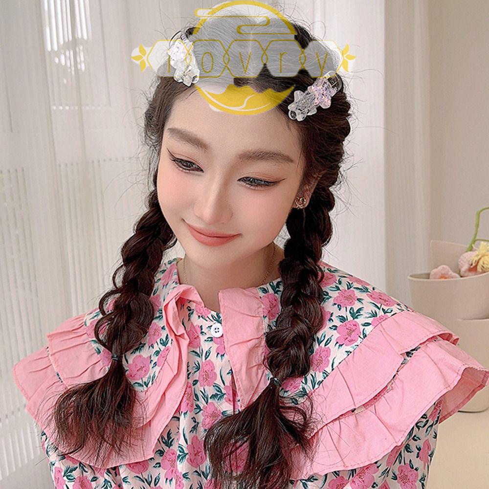 Kẹp Tóc Nhỏ Bằng Nhựa Hình Ngôi Sao Lấp Lánh Phong Cách Hàn Quốc Y2K