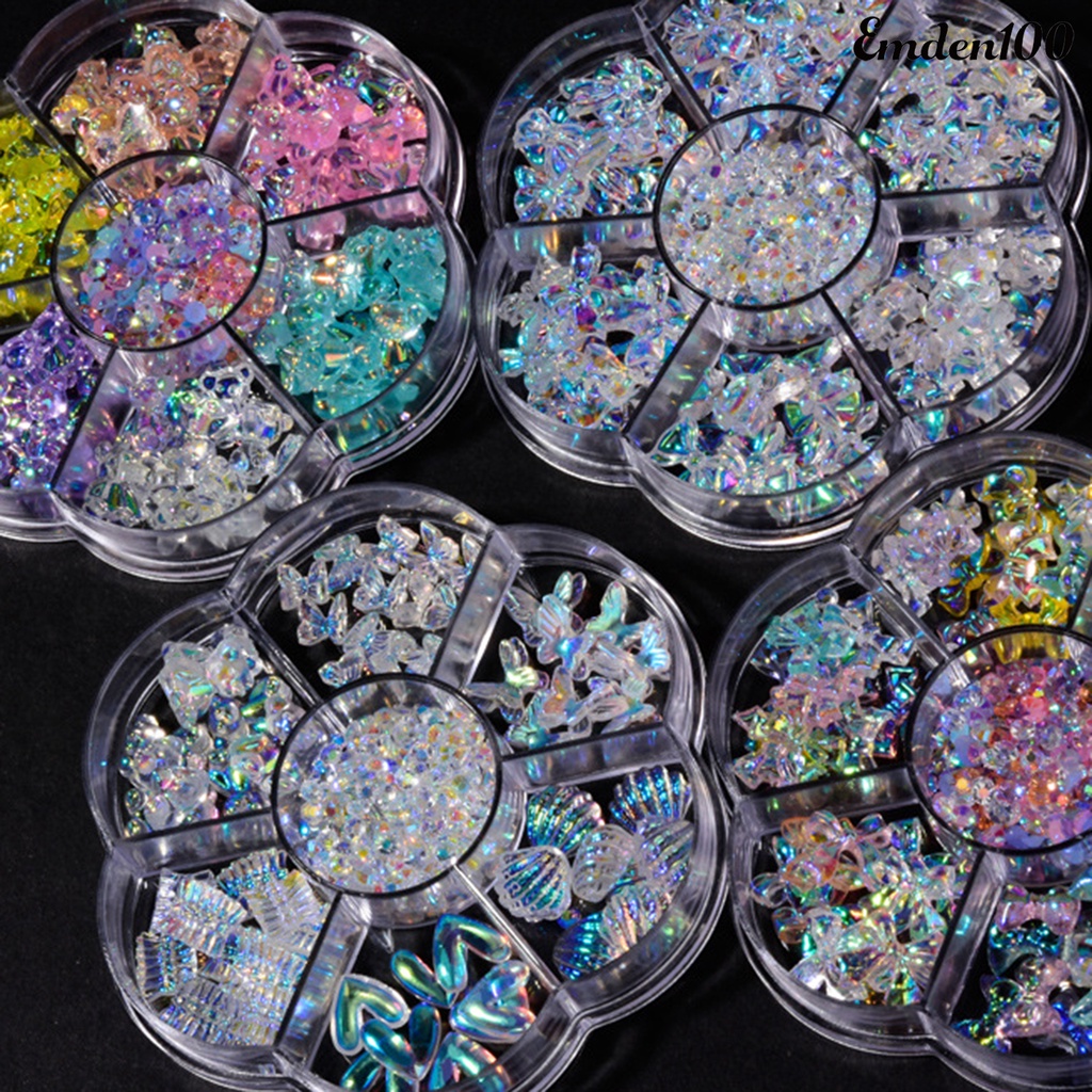 1 Hộp 100 Hạt Đá Đính Trang Trí Móng Tay