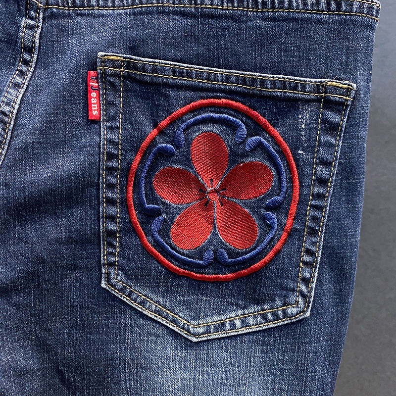 Quần Short Denim Thêu Hình Rồng Phong Cách Thời Trang Mùa Hè Mới 2023