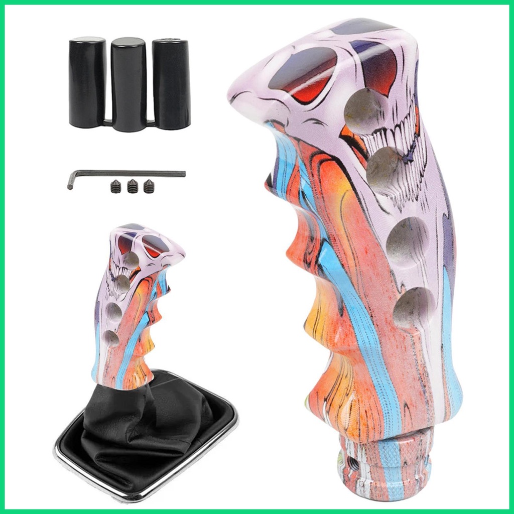 Núm Gạt Cần Số Xe Hơi Bằng Nhựa Resin In Họa Tiết Graffiti Với Ốc Vít 4 Lỗ Cho jiwvn