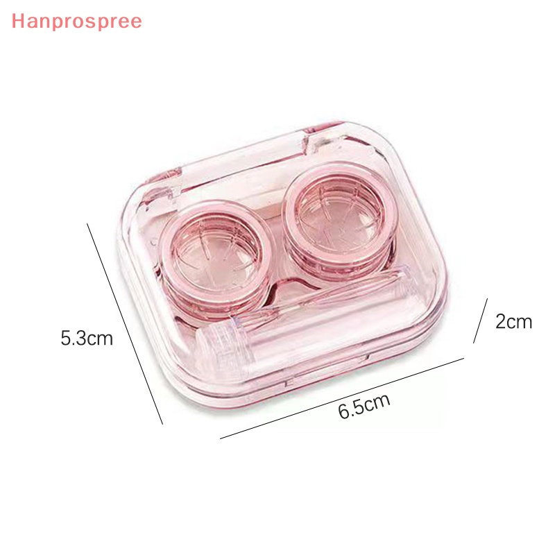 Hanprospree > Hộp Đựng Kính Áp Tròng Trong Suốt Có Thể Mang Theo Phong Cách Lạnh Đơn Giản Kèm Nhíp Gắp