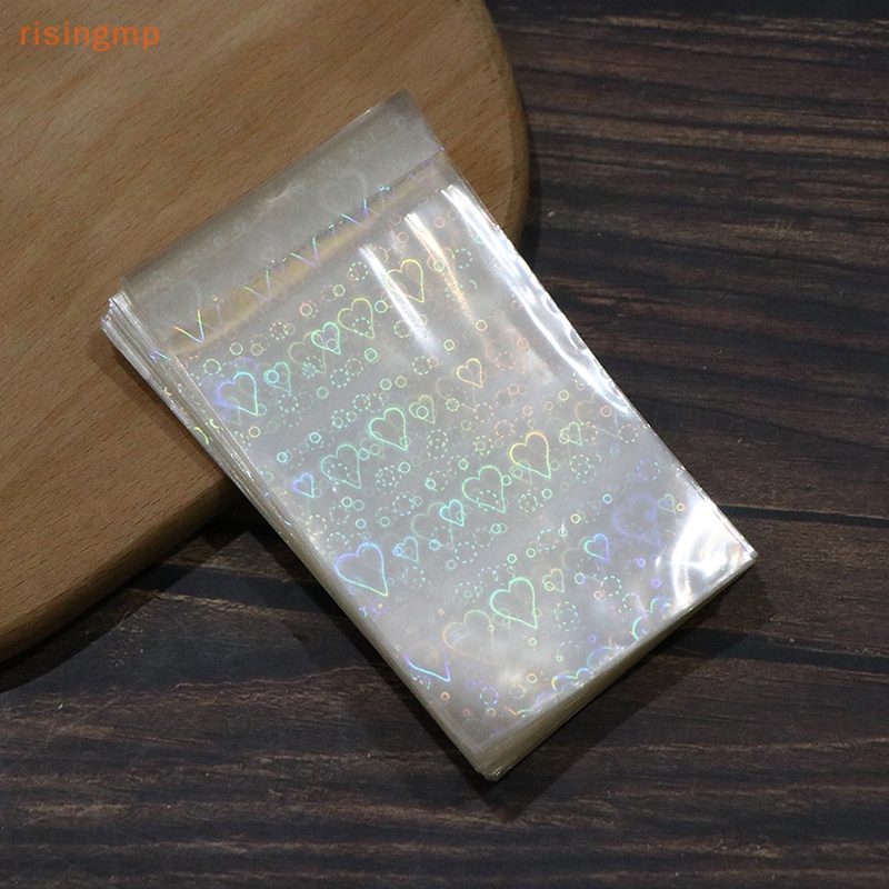 Set 10 / 50 Túi Đựng Bảo Vệ Thẻ Ngọc Trai Laser Họa Tiết Trái Tim