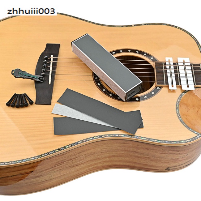 Zhihui Set 13 Dụng Cụ Chà Nhám Cân Bằng Phím Đàn Guitar Kèm Giấy Nhám Bảo Vệ Bàn Phím