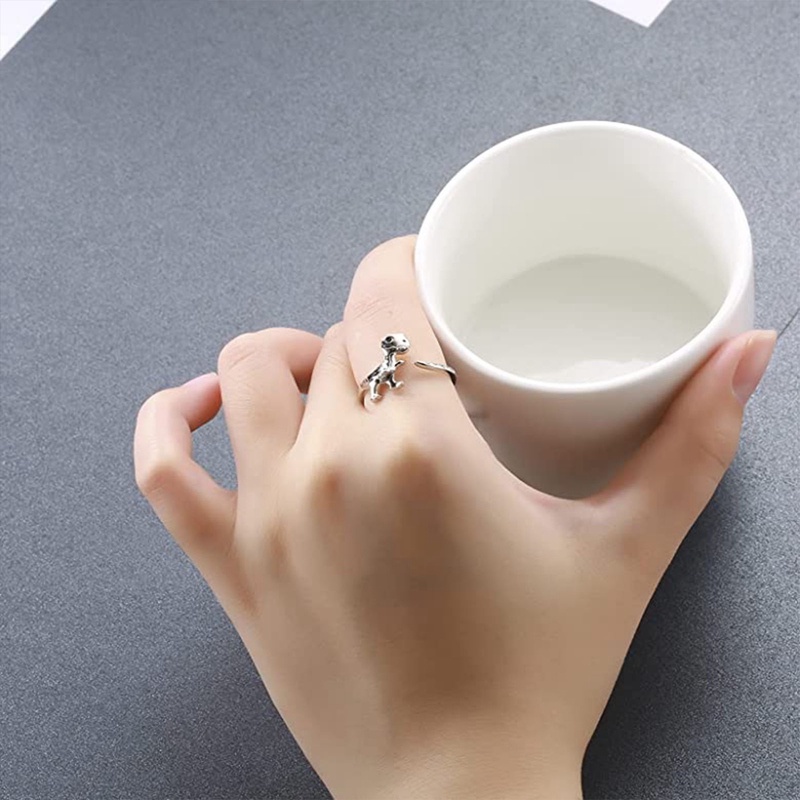 Nhẫn Hở Unisex Hình Khủng Long Dễ Thương Sáng Tạo Có Thể Điều Chỉnh