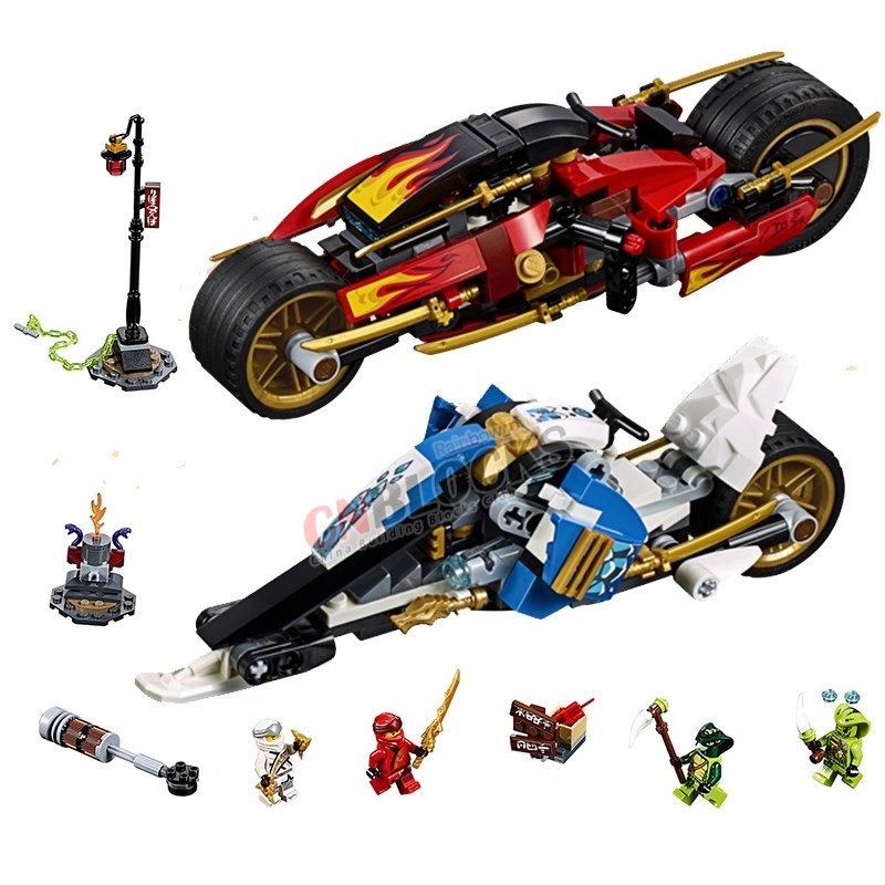 Đồ Chơi Lắp Ráp Xe Mô Tô Ninjago Kai 'S Blade Và Zane' S Snowmobile