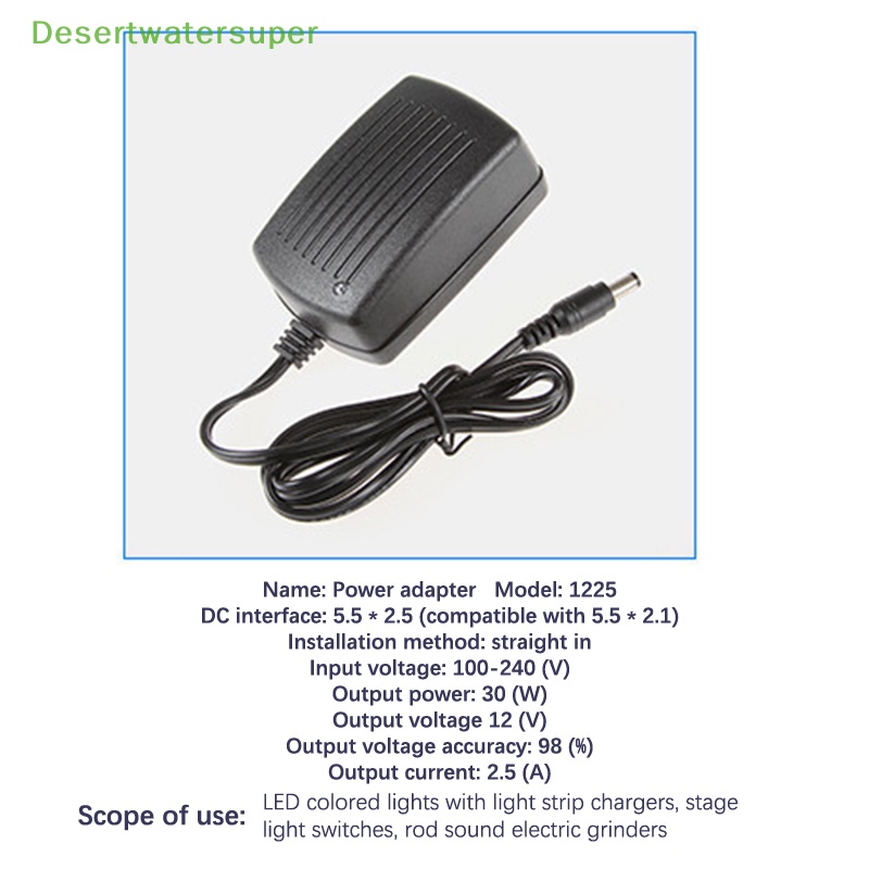 Bộ Chuyển Đổi Nguồn Điện 12V 2.5A AC 100V-240V Cho Đèn