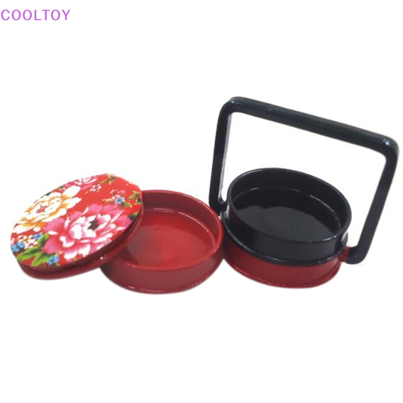 Cooltoy 1 Set Hộp Cơm Trưa 3 Tầng Bằng Đồng Tỉ Lệ 1: 12 Trang Trí Nhà Búp Bê