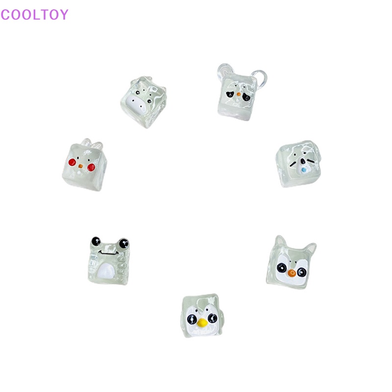 Cooltoy Bộ 5 Khối Đá Phát Sáng Mini Bằng Nhựa Resin Hình Động Vật / Cáo / Chim Cánh