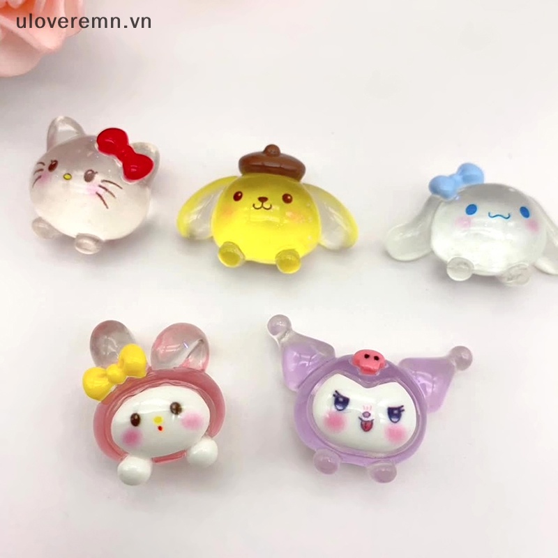 Bộ 2 Đồ trang trí Búp Bê Sanrio Dạ Quang Dùng Trang Trí Tiểu Cảnh
