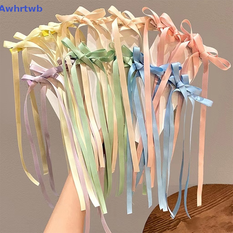 Set 2 Kẹp Tóc Nơ Dài Thời Trang Dành Cho Nữ Mới