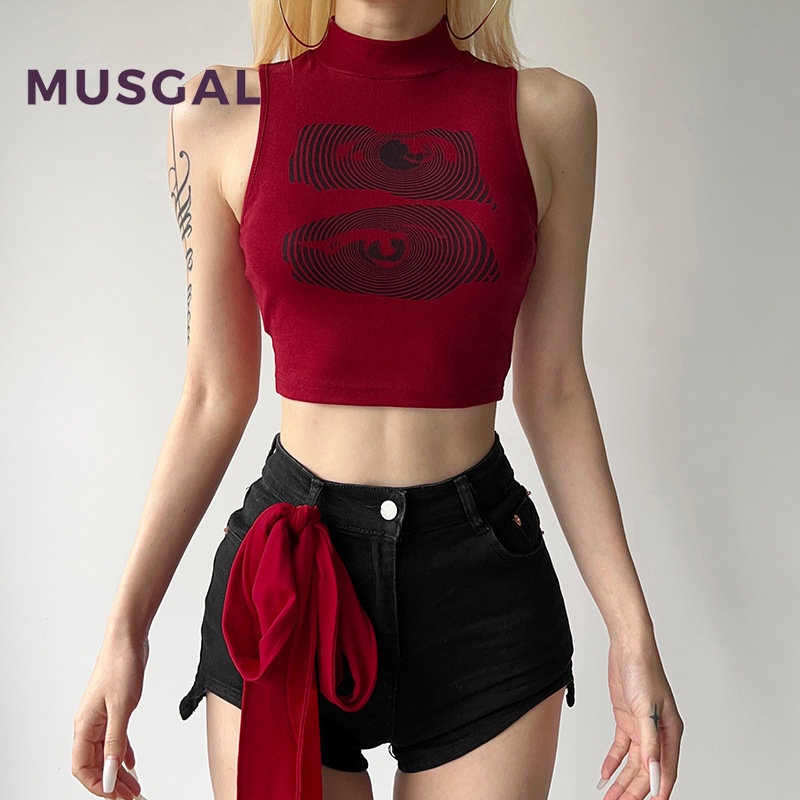 Áo Tank Top Ôm Dáng In Họa Tiết Chữ Thời Trang 2023 Cho Nữ