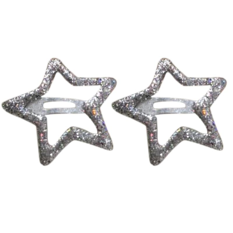 Set 2 Kẹp Tóc Hình Ngôi Sao Lấp Lánh Thời Trang Cho Nữ