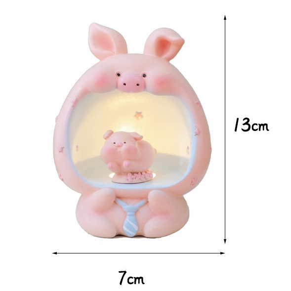 Đèn Ngủ Để Bàn Hình Thú Cưng Hoạt Hình Bằng Nhựa resin Dễ Thương Sáng Tạo Dùng Trang Trí Phòng Ngủ