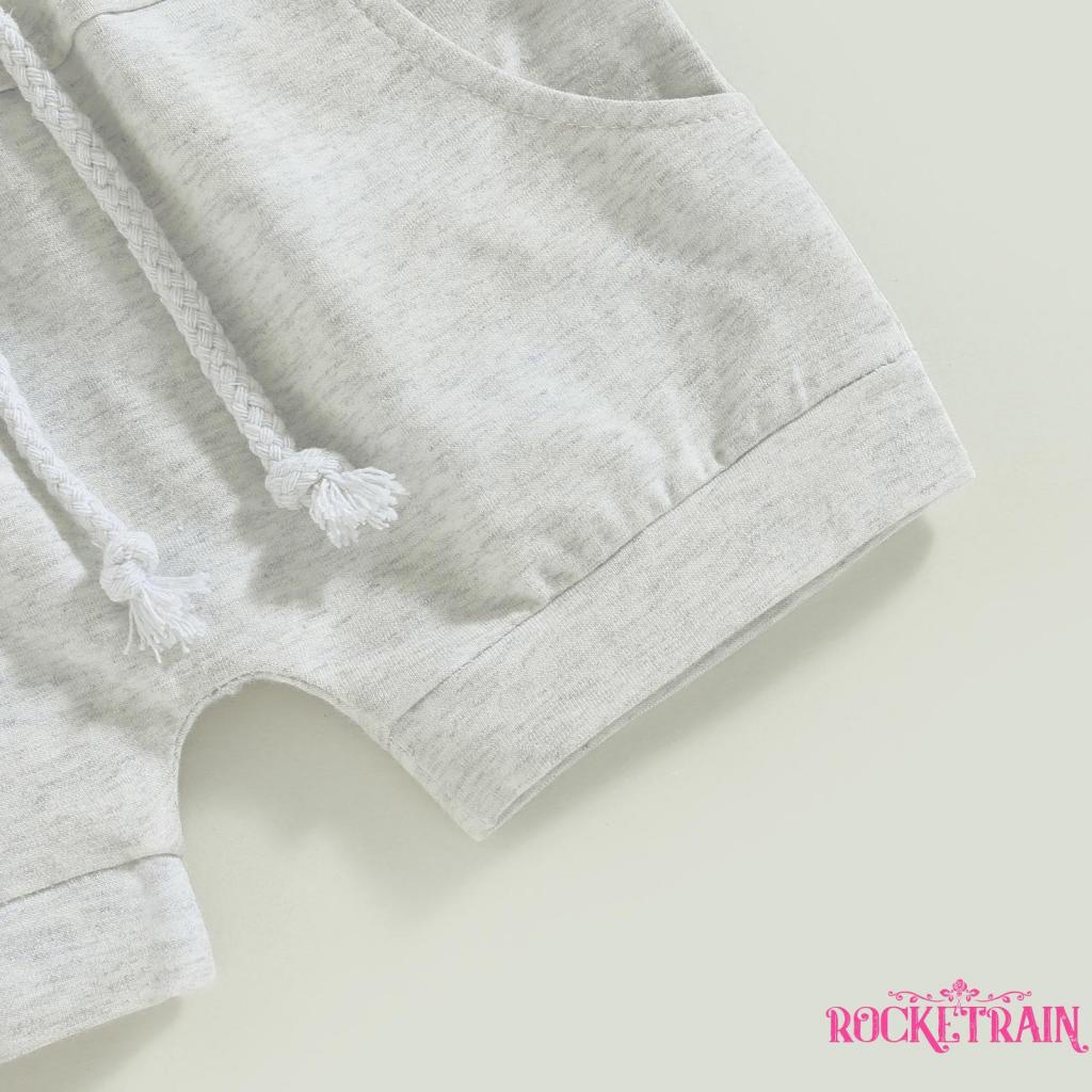 Set Áo Thun Ngắn Tay In Hình Mặt Trời Và Quần Short Lưng Thun Cho Bé Trai