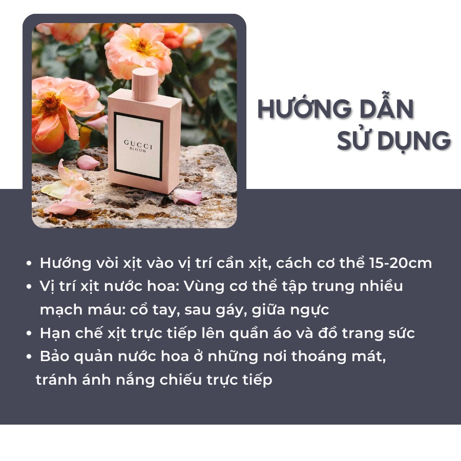 Nước hoa nữ GUCCI BLOOM Gocce Di Fiori chiết 10ml chính hãng - Delimaperfume