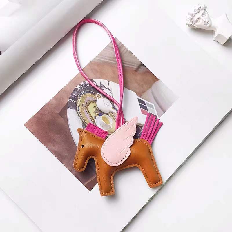 Móc Khóa Da Hình Ngựa Một Sừng Mini Xinh Xắn