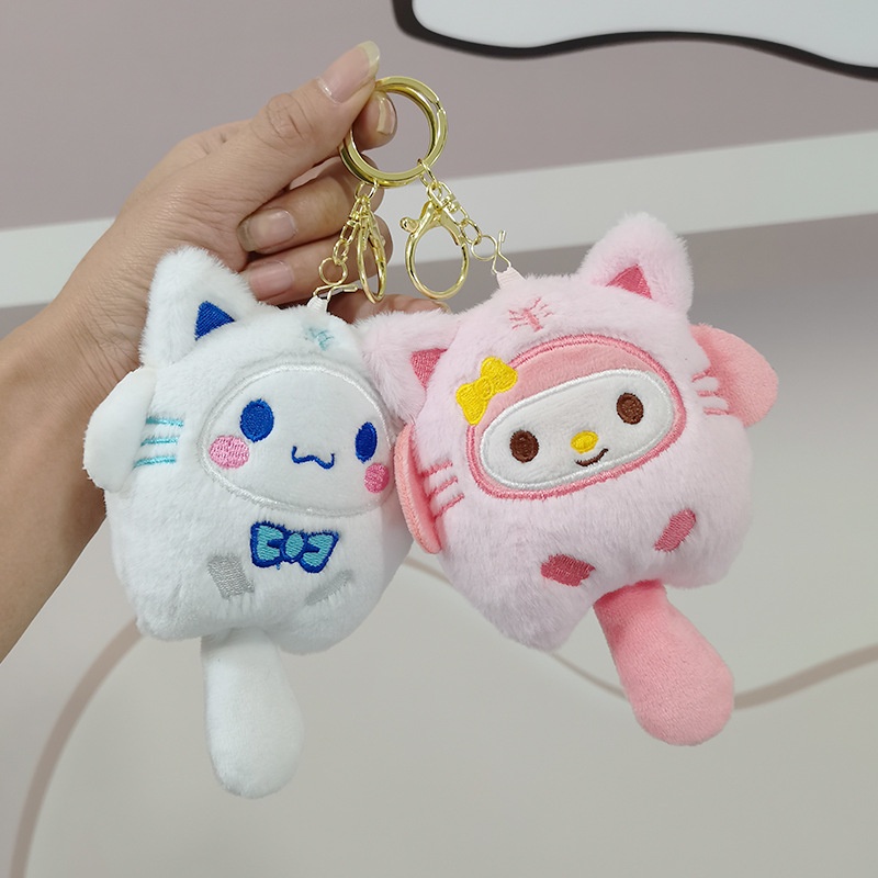 Sanrio Móc Khóa Hình Mèo Nhồi Bông Đáng Yêu