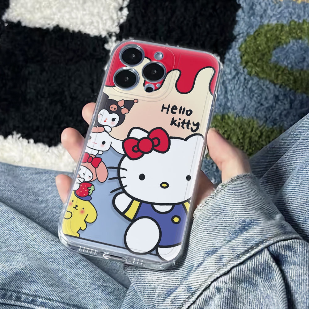 ✅Ốp Điện Thoại Dẻo Họa Tiết Hoạt Hình Chú Mèo Dễ Thương Cho iPhone1213plusmaxkitty 14pro6ins78 IABM 11