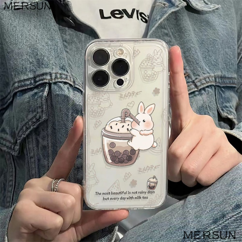 ✅Ốp Điện Thoại Mềm Chống Sốc Hình Trà Sữa Cho Iphone 13Iphone12Plus786In 14pro 11 WMZN