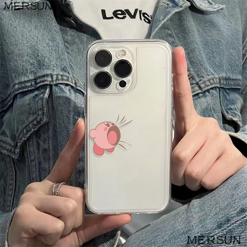 ✅Ốp Điện Thoại Dẻo Họa Tiết Ngôi Sao Kirby Dễ Thương Chống Sốc Cho Apple 78max 11 plus13 Iphone12 14pro Q3XG
