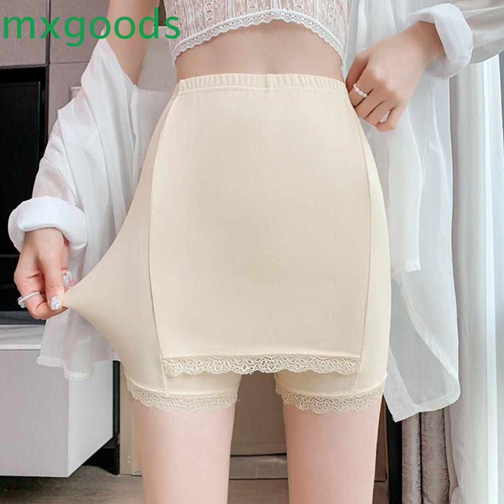 Quần Short An Toàn Hai Lớp Màu Trơn Lưng Cao Thoải Mái Thời Trang Mùa Hè Cho Nữ