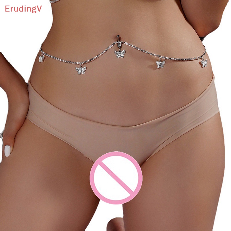 [ErudingV] Dây Chuyền Đeo Hông Đính Đá Hình Bướm Quyến Rũ Bằng Bạc Trang Trí Đa Dạng