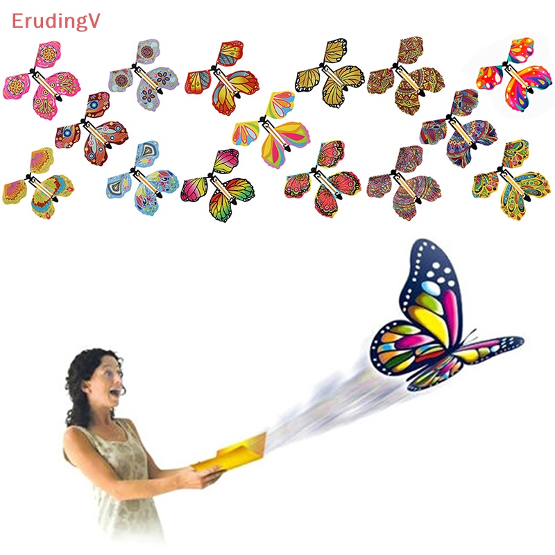 [ErudingV] Set 5 Đồ Chơi Đánh Dấu Trang Sách Hình Bướm Bay Bằng Dây Cao Su Làm Quà Tặng Sinh Nhật Cho Bé [Mới]