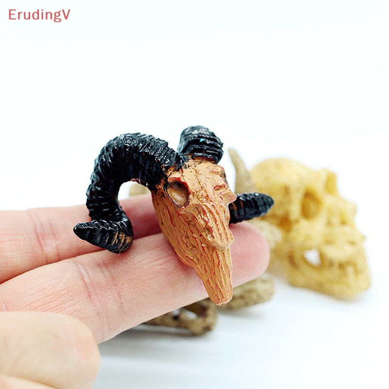 [ErudingV] Mô Hình Đầu Lâu Động Vật Tỉ Lệ 1: 12 Trang Trí Tiểu Cảnh Halloween