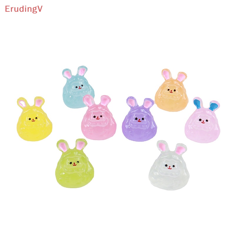 Set 2 Mô Hình Thỏ Dạ Quang Dễ Thương Trang Trí Nhà Cửa / Xe Hơi