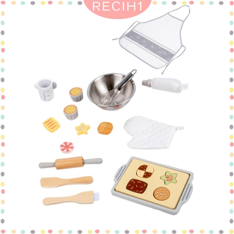 Bộ Đồ Chơi Mô Phỏng Nướng Bánh Quy Và Bánh Ngọt Bằng Gỗ Dành Cho Trẻ Mẫu Giáo