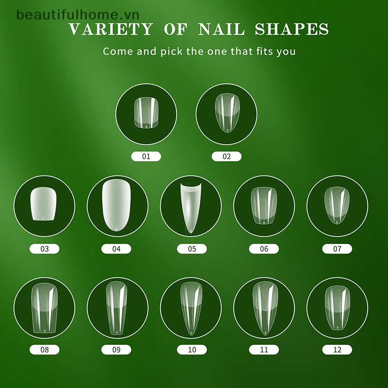 Bộ 120 Móng Tay Giả Bằng Acrylic Che Phủ Toàn Diện