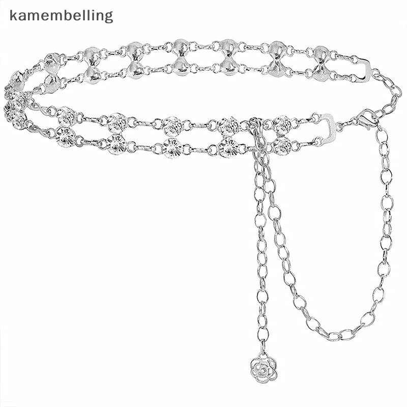Kamembelling Dây Xích Đeo Thắt Lưng Hai Lớp Bằng Hợp Kim Đính Kim Cương Thời Trang Sáng Tạo Đa Năng Dành Cho Nữ EN