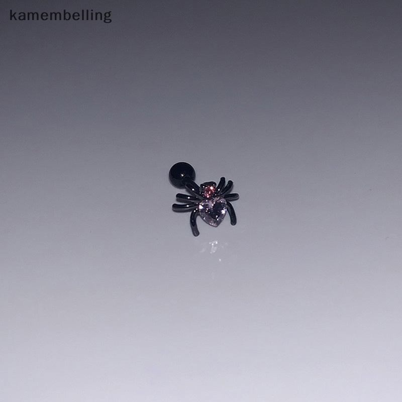 1 Đôi Khuyên Tai Hình Nhện / Trái Tim Đính Đá Thời Trang Cho Nữ