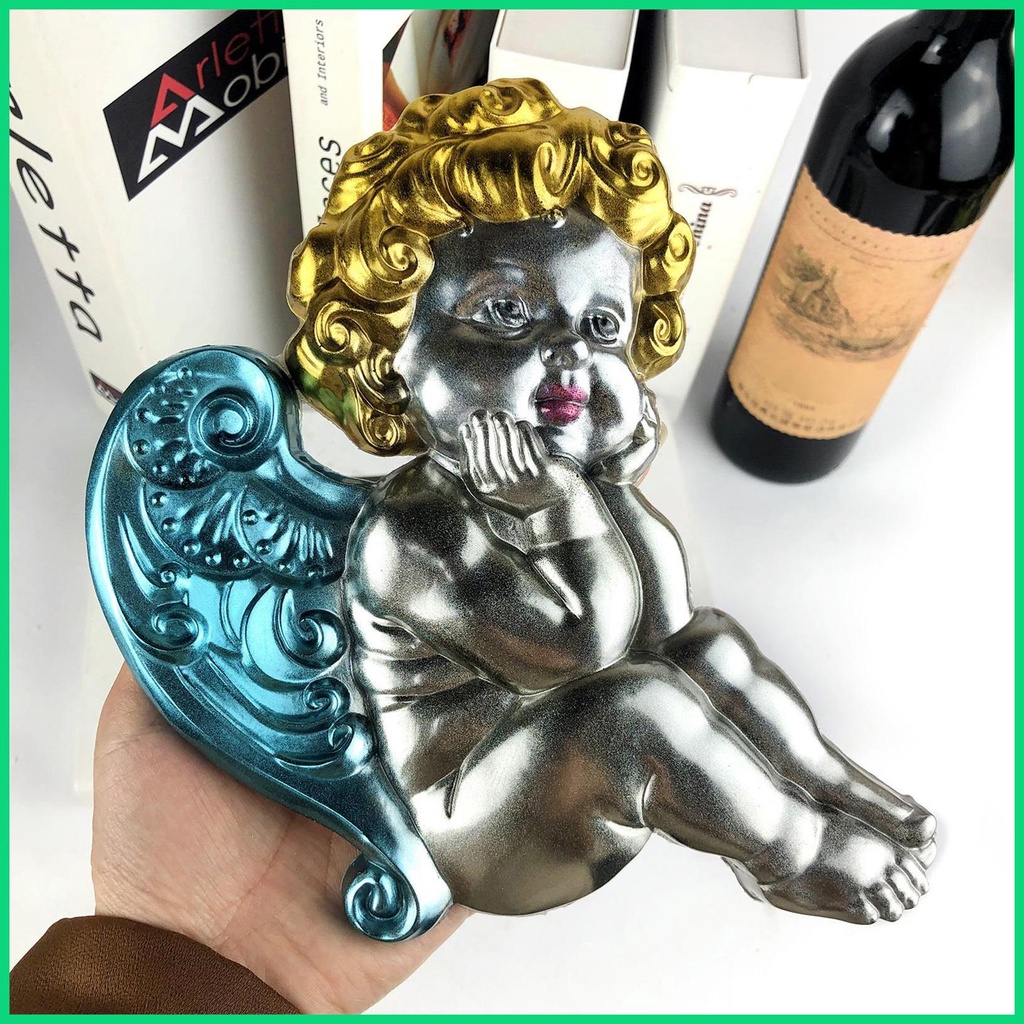 Khuôn Làm Bánh Bằng Silicone Chống Dính Hình Đôi Cánh Thiên Thần 3D Dễ Thương