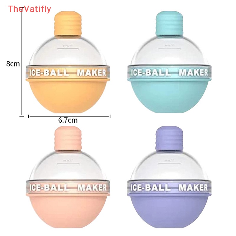 [Thevalifly] Khay Làm Đá Tròn Bằng Silicone Cấp Thực Phẩm Nhiều Màu Mo HOT