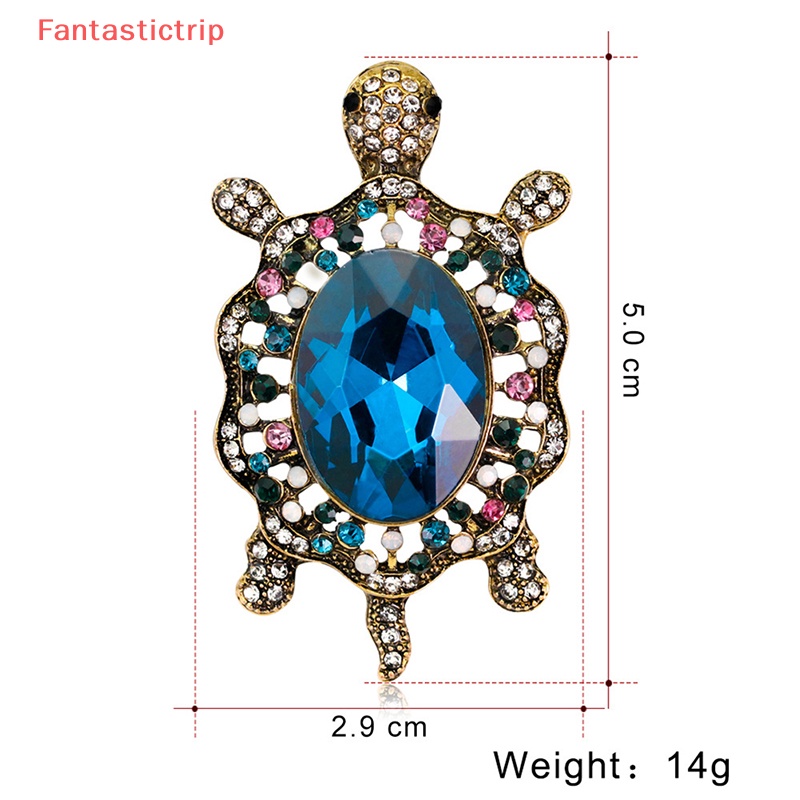 Ghim Cài Áo Hình Rùa Biển Đính Đá Nhân Tạo Thời Trang Cho Nữ