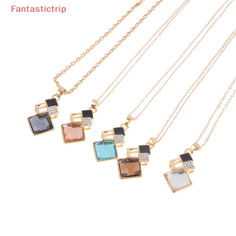 Bộ Vòng cổ + Bông Tai Đính Pha Lê Thời Trang Cho Nữ