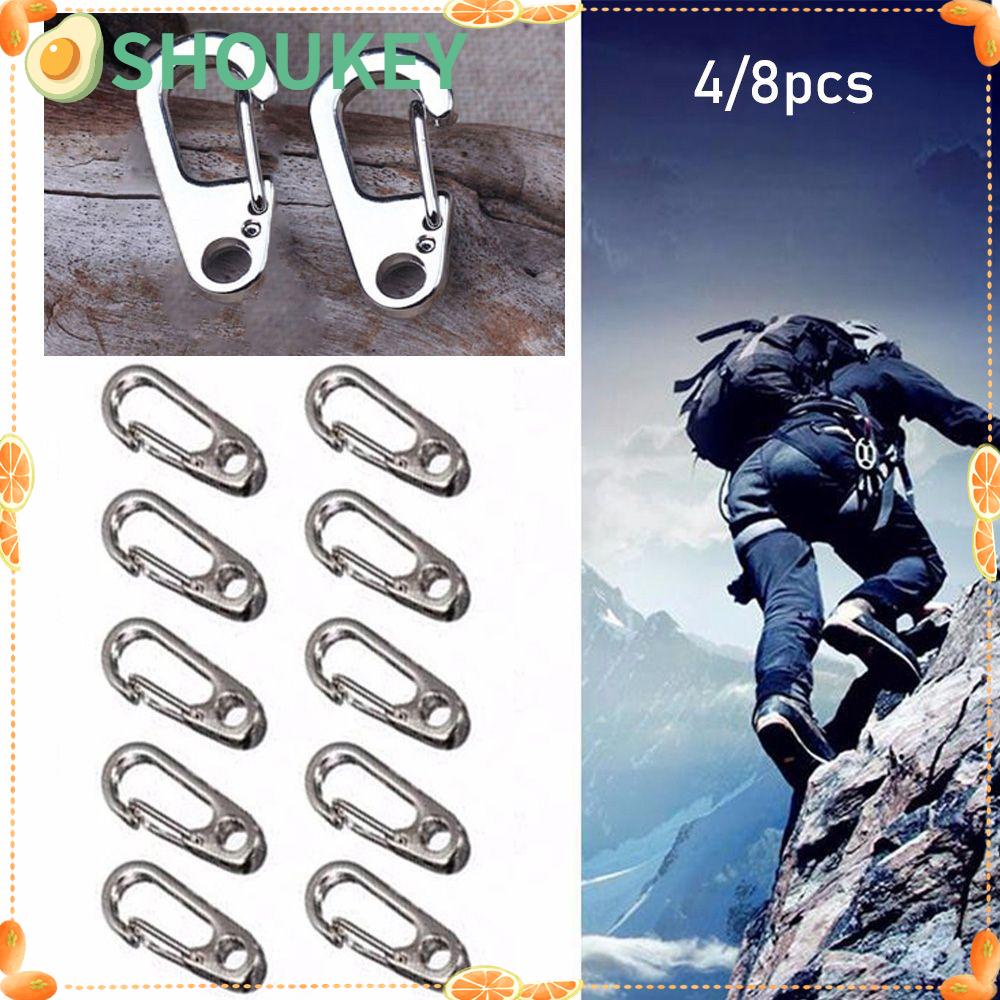 Set 4 / 8 Móc Khóa Carabiner Chữ D Đa Năng Tiện Dụng
