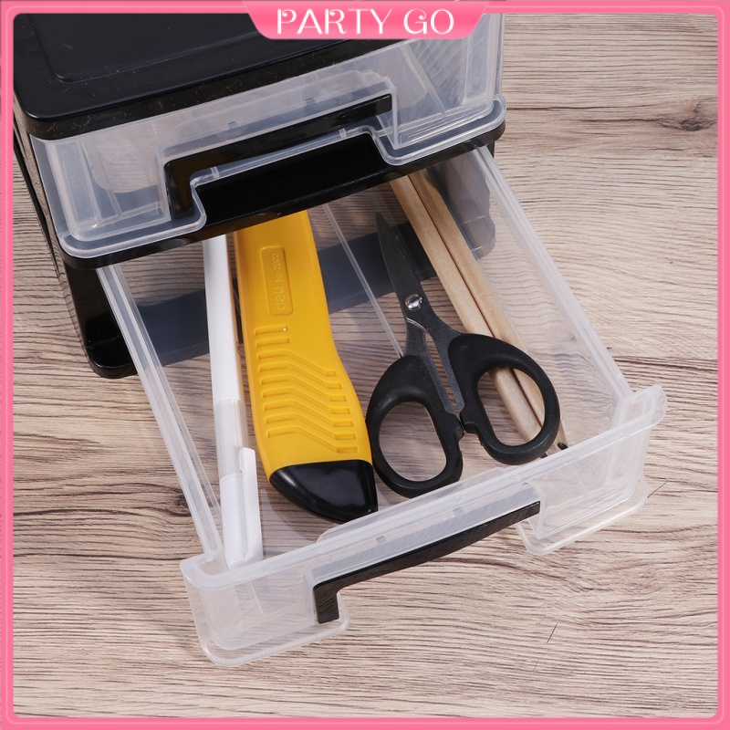 Tủ Nhựa Hai Tầng Có Ngăn Kéo Đựng Đồ Đa Năng Chống Bụi Sắp Xếp Gọn Gàng Cho Nhà Ở / Văn Phòng