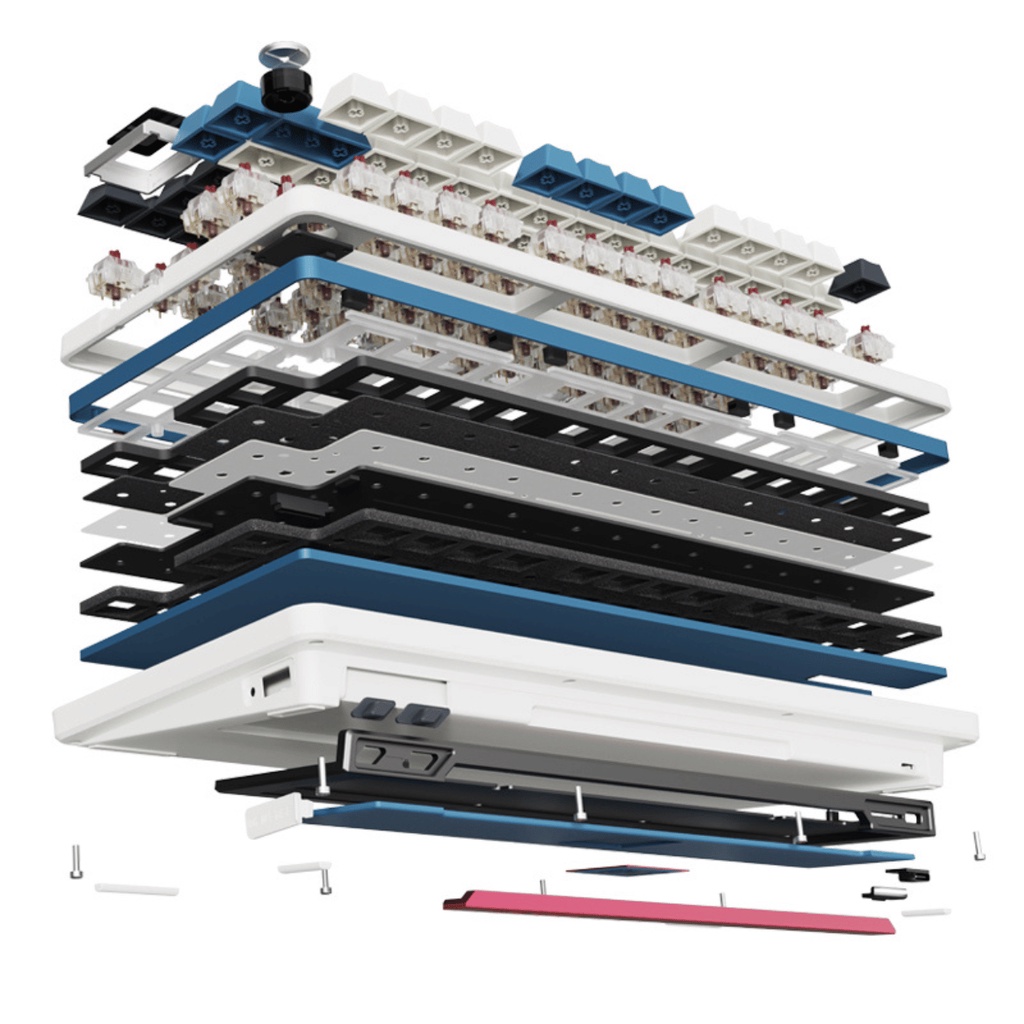 Bàn phím cơ custom Infiverse Infi75 mạch xuôi, màn hình led, 75% âm gõ stock hay nhất - KICAP