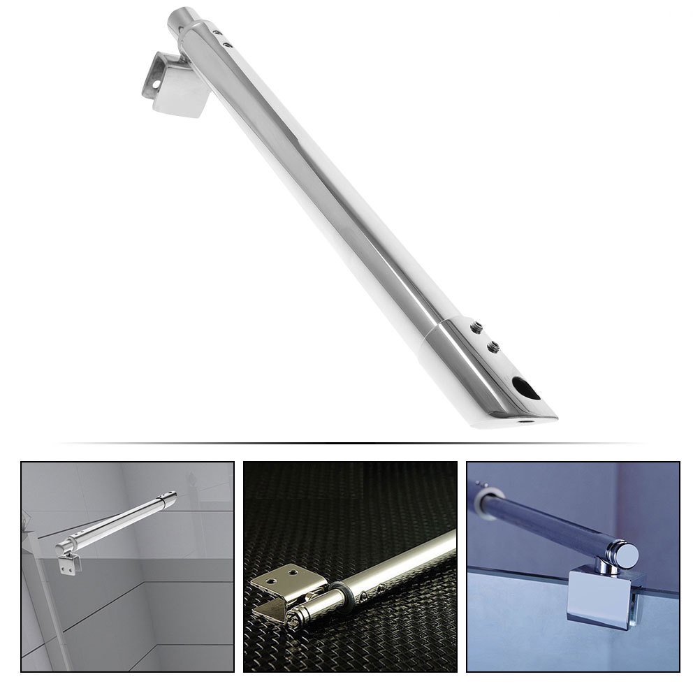 Phụ Kiện Thanh Kéo Cố Định Cửa Kính Bồn Tắm Không Khung Bằng Thép Không Gỉ 304 35.8X5.6cm