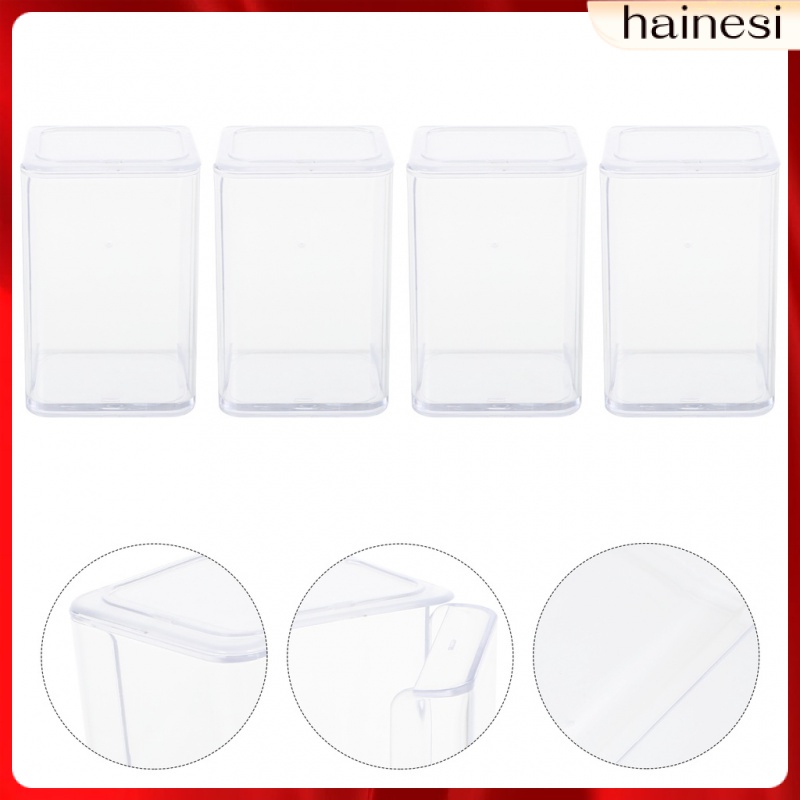 Set 4 Hộp Nhựa Acrylic Trong Suốt Trưng Bày Mô Hình