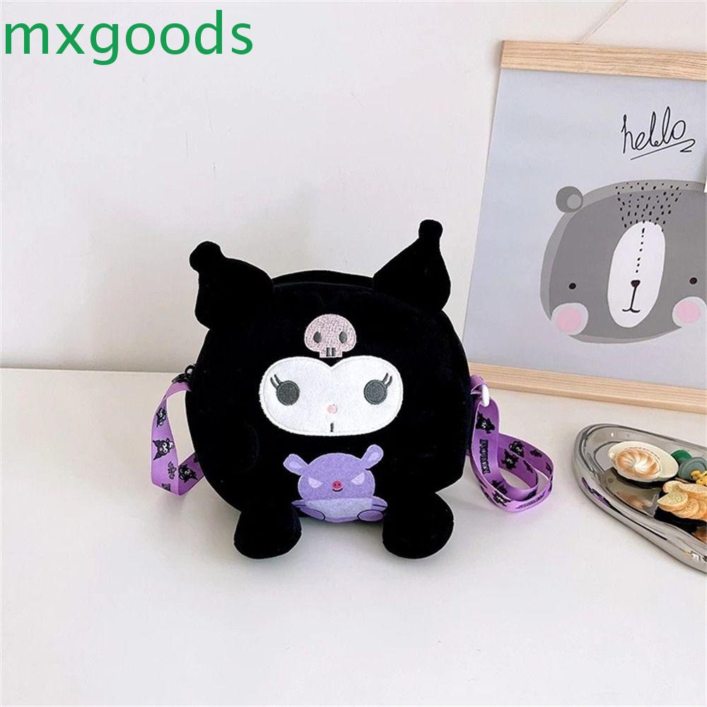 Túi Đeo Vai Đựng Điện Thoại Phối Lông Họa Tiết Hoạt Hình Kuromi Melody Cinnamoroll Dễ Thương Cho Nữ