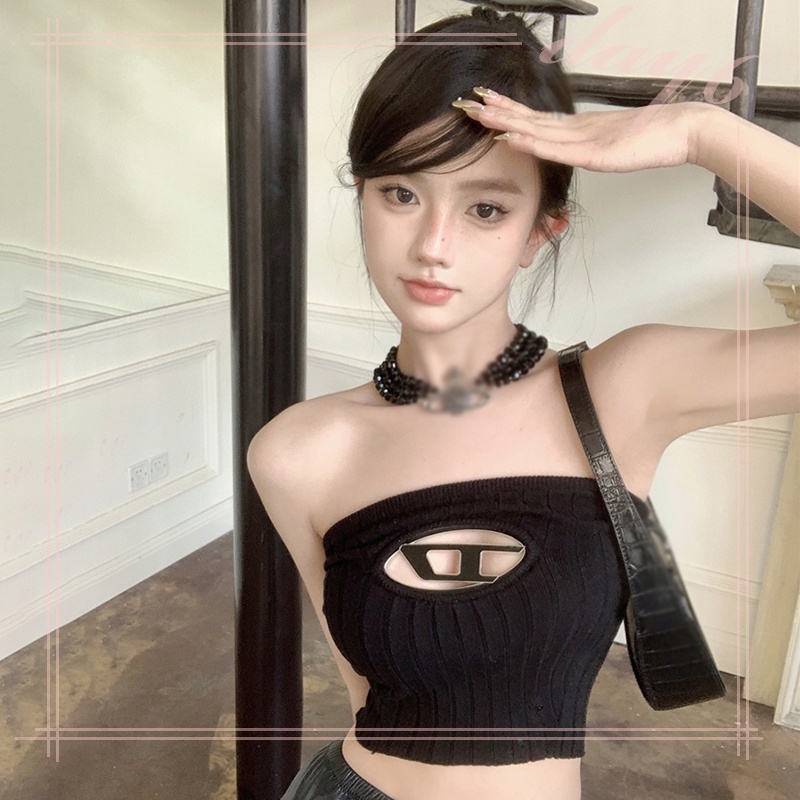 Áo Tank Top Dệt Kim Thiết Kế Khoét Quyến Rũ