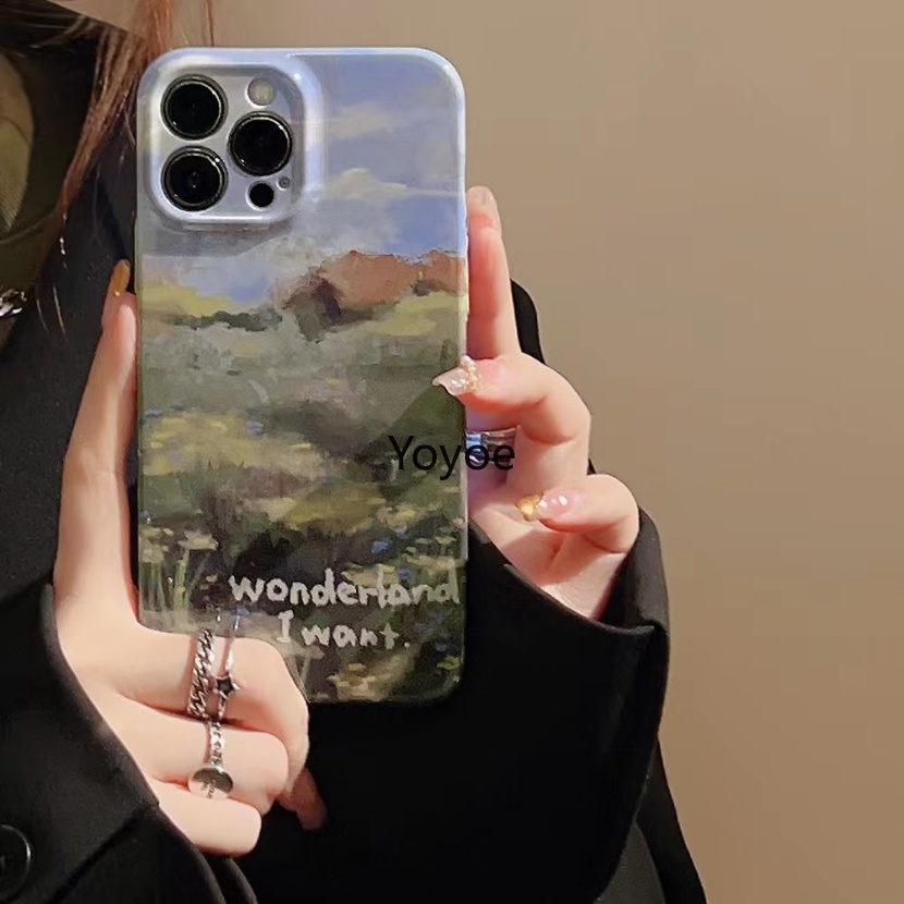 Ốp Điện Thoại Silicon Mềm Chống Sốc Họa Tiết Vườn Monet Cho IPhone 11 13 14 Pro Max 12 Pro XS Max XR X 8 7 14 Plus SE