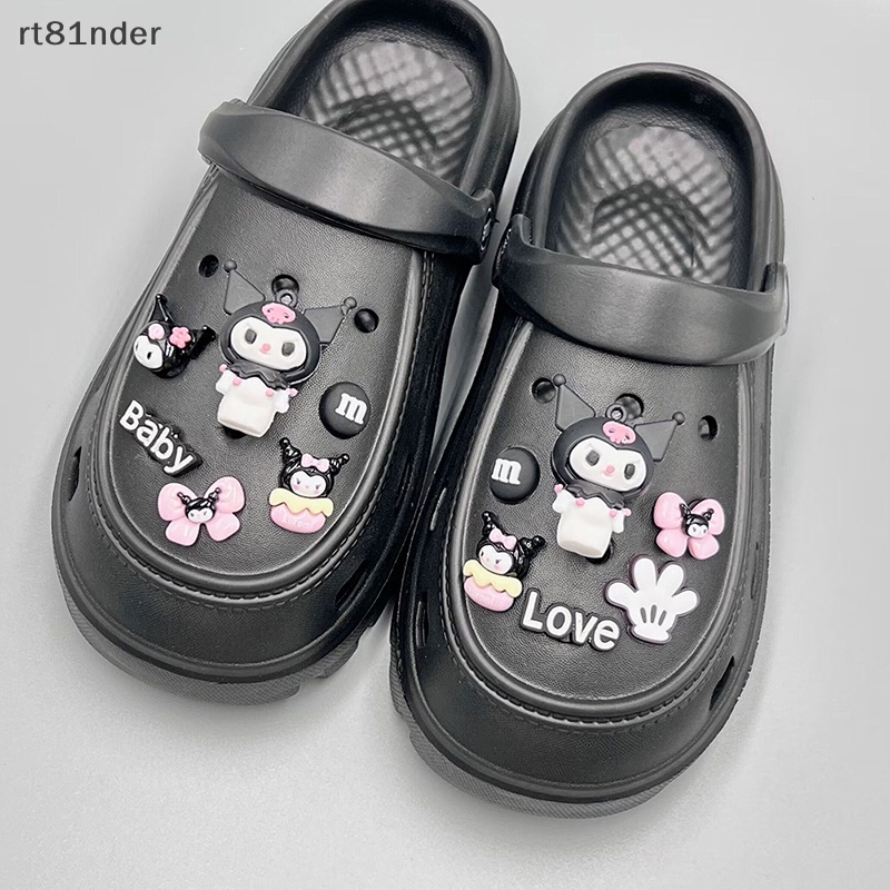 Rt 1 Bộ Phụ Kiện Trang Trí Giày Hình Giày Croc Hoạt Hình DIY Có Thể Tháo Rời Làm Quà Tặng Cho Bé n