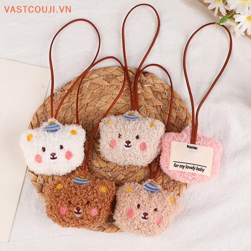 Nhãn Dán Trang Trí Túi Xách Chống Thất Lạc Hình Gấu Nhồi Bông Dễ Thương