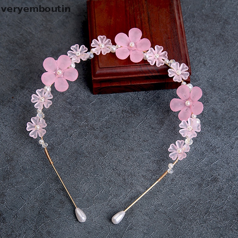 Cài Tóc Hoa Trắng Đính Ngọc Trai Thanh Lịch Thời Trang Cho Cô Dâu